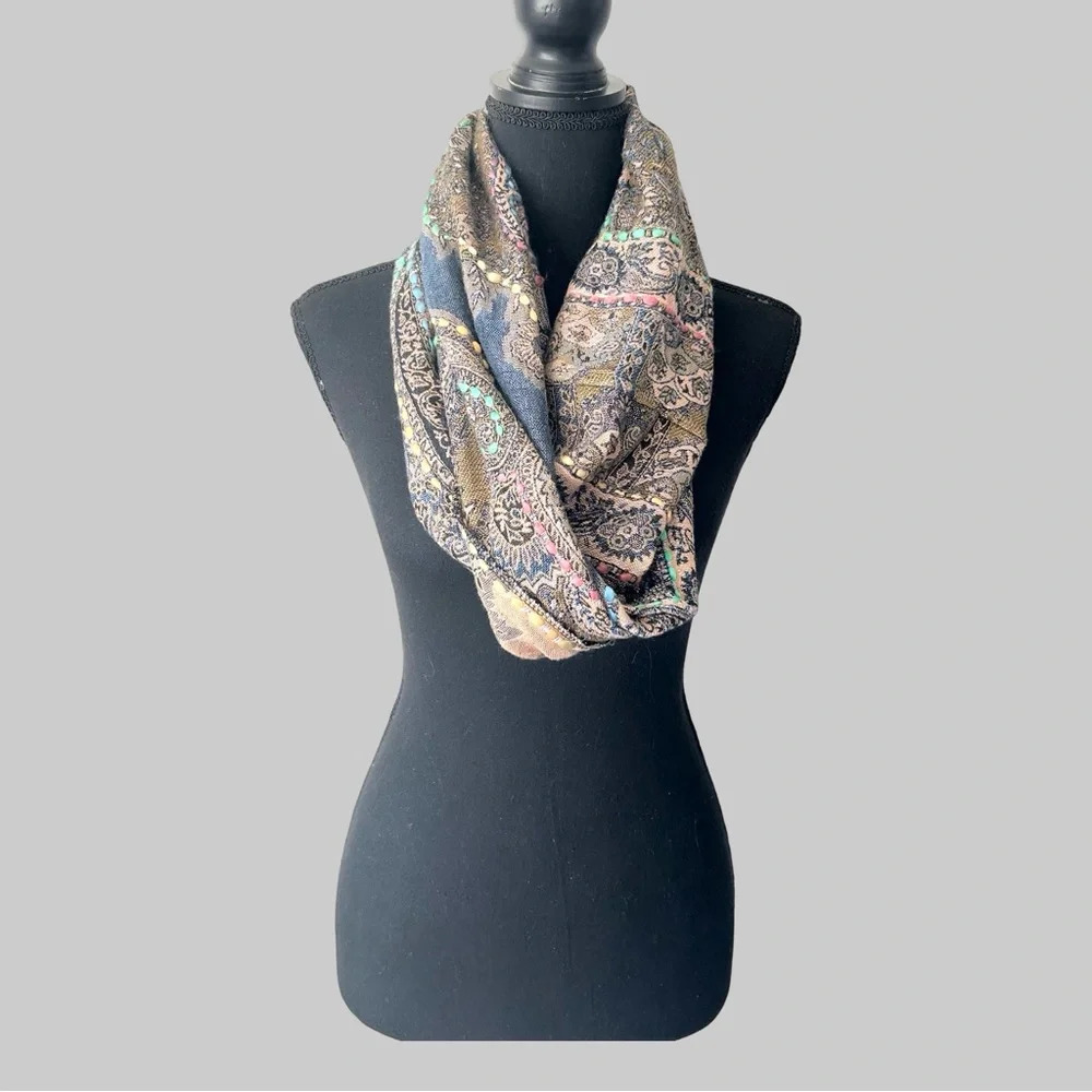 Baba Boho Paisley Colorful Infinity Scarf